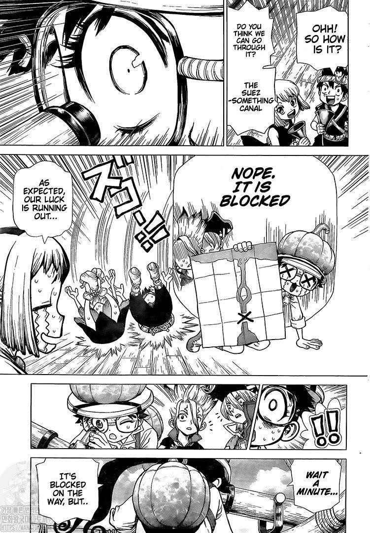 Dr. Stone Manga Chapter 203 page 9 - Missile Heart scene