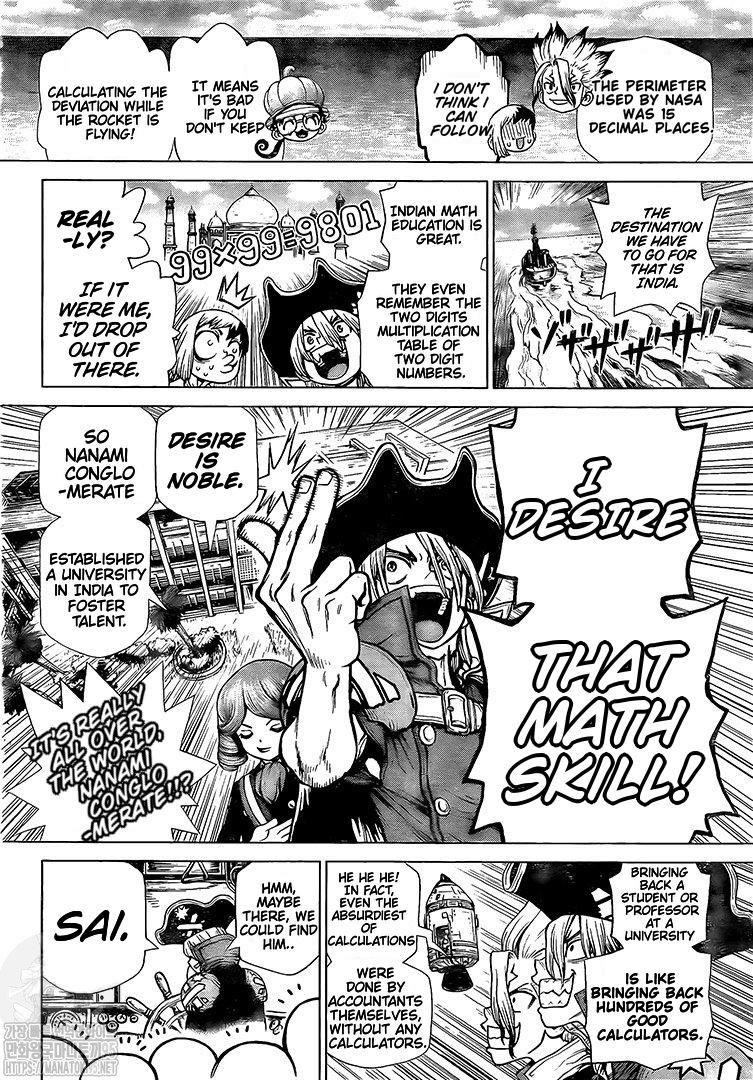 Dr. Stone Manga Chapter 204 page 6 - The Universe is Written in the Language of Mathematics scene