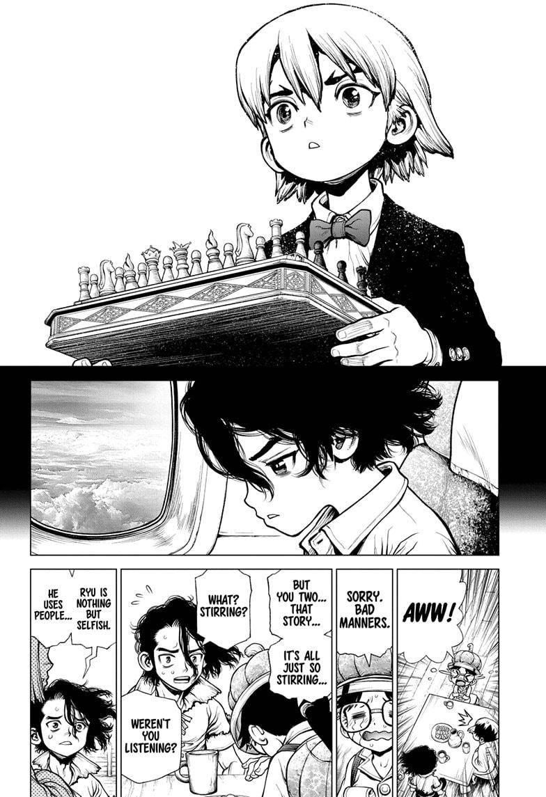 Dr. Stone Manga Chapter 207 page 12 - Linking the Circuit Diagram scene