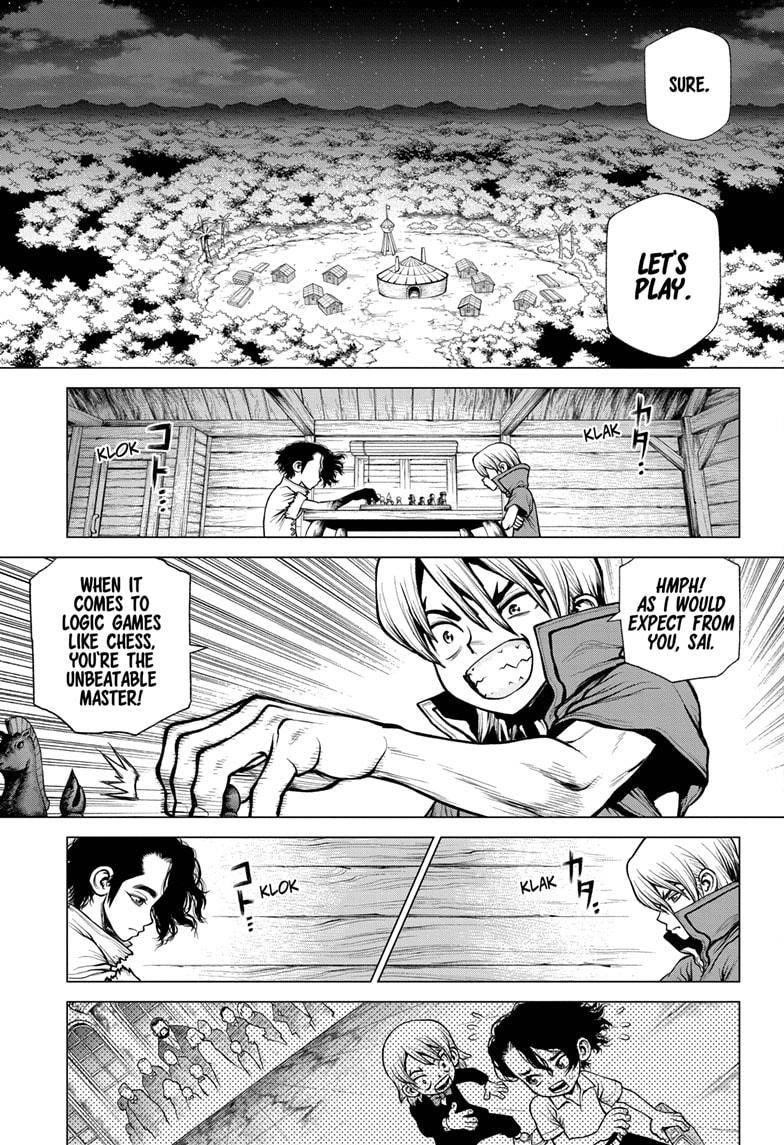 Dr. Stone Manga Chapter 207 page 17 - Linking the Circuit Diagram scene