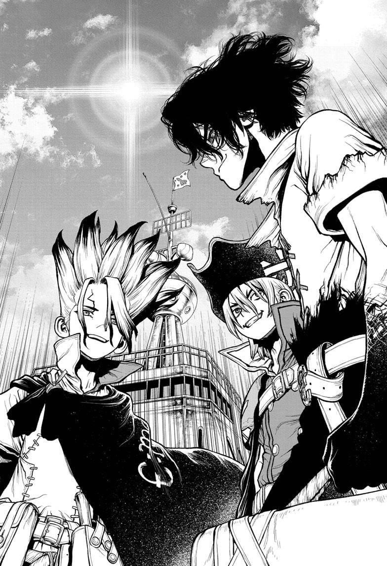 Dr. Stone Manga Chapter 207 page 20 - Linking the Circuit Diagram scene