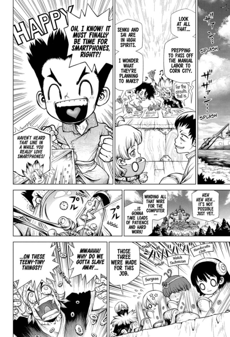 Dr. Stone Manga Chapter 208 page 2 - Science Transcends Humanity scene