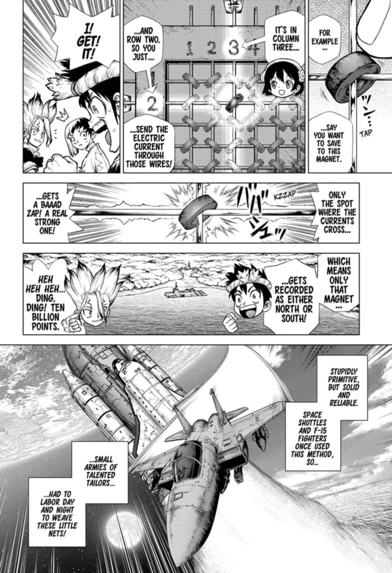 Dr. Stone Manga Chapter 208 page 8 - Science Transcends Humanity scene