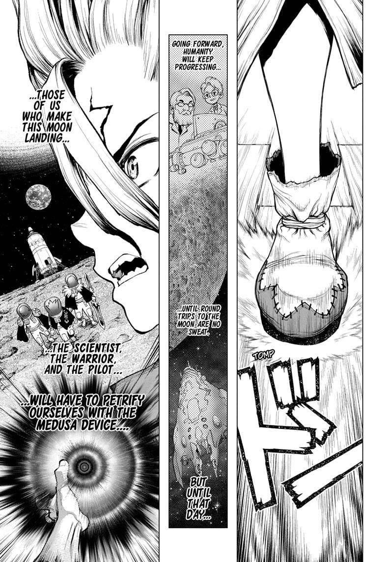 Dr. Stone Manga Chapter 209 page 16 - The Rocket's Hard Truth scene