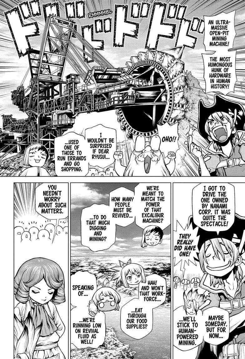 Dr. Stone Manga Chapter 209 page 7 - The Rocket's Hard Truth scene