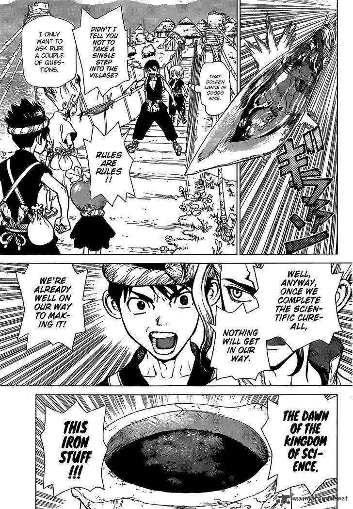 Dr. Stone Manga Chapter 21 page 11 - Dawn of Iron scene