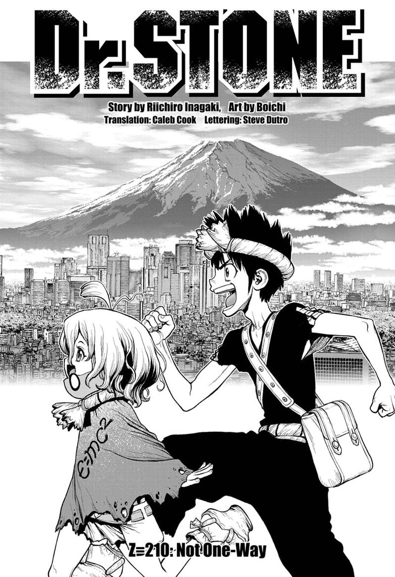 Dr. Stone Manga Chapter 210 page 1 - Not One-Way scene