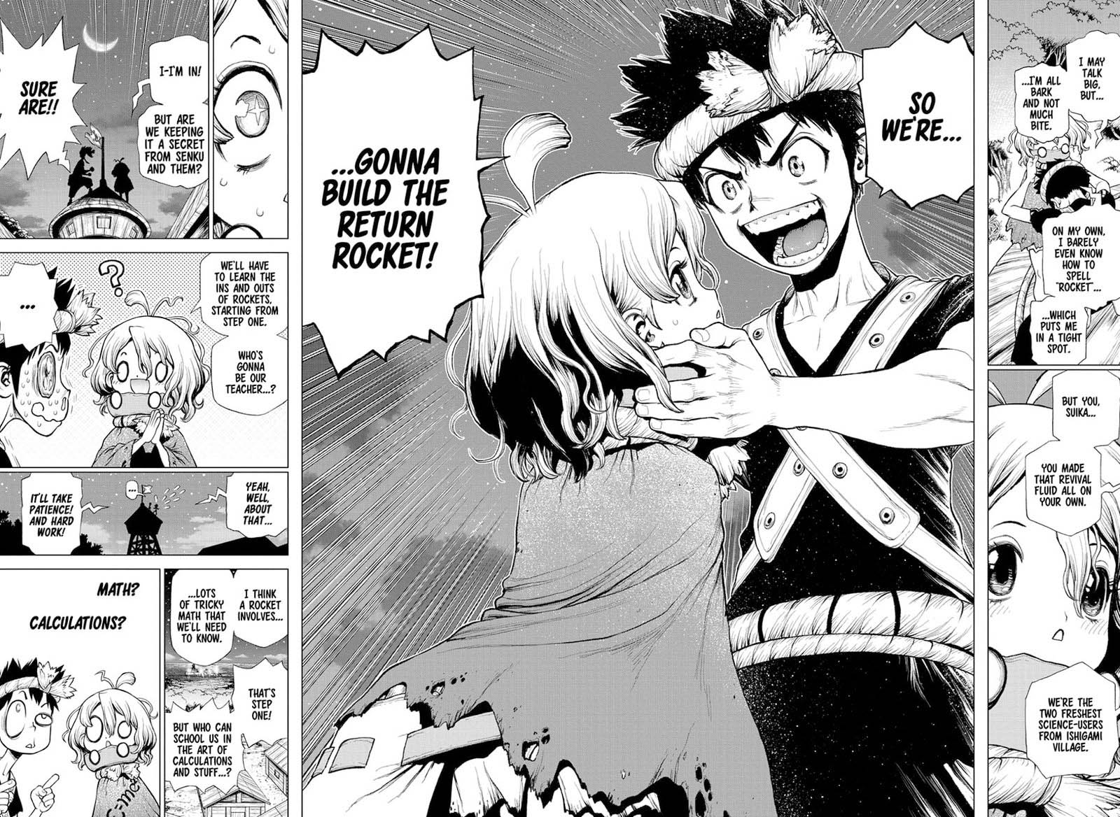 Dr. Stone Manga Chapter 210 page 13 - Not One-Way scene