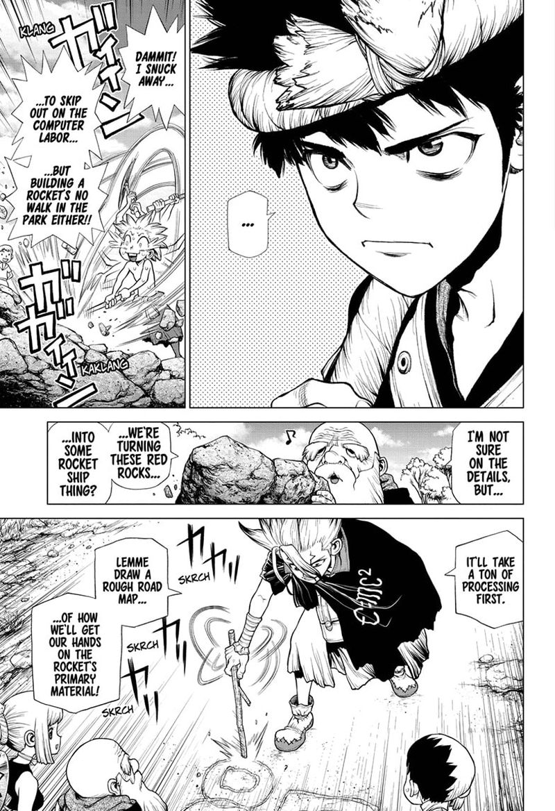 Dr. Stone Manga Chapter 210 page 3 - Not One-Way scene