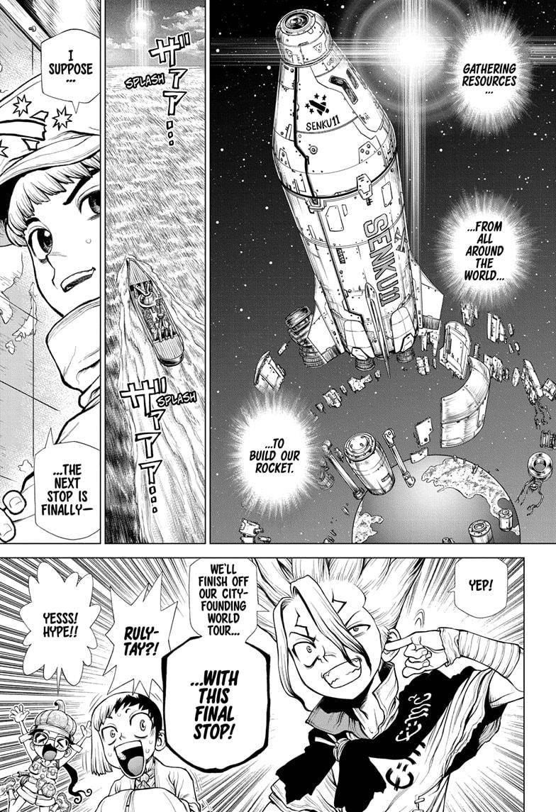 Dr. Stone Manga Chapter 211 page 1 - World Tour for Resources scene
