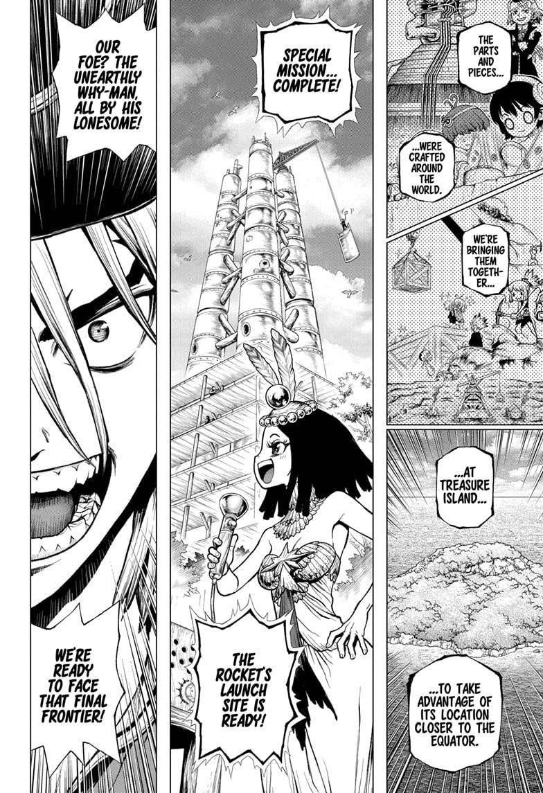 Dr. Stone Manga Chapter 212 page 17 - Final Part: Stone to Space scene