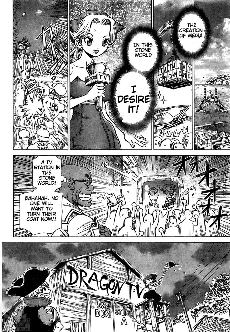 Dr. Stone Manga Chapter 214 page 13 - Stone World's Earth Defense Force scene