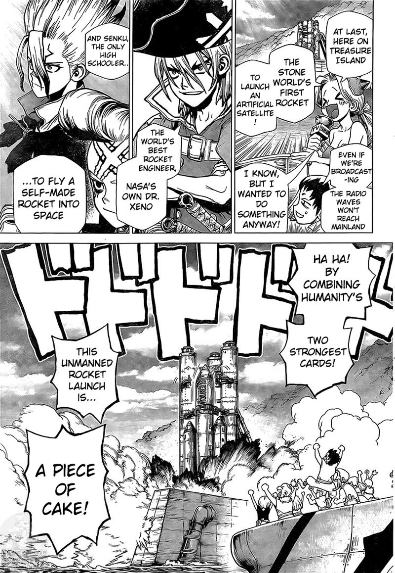 Dr. Stone Manga Chapter 215 page 11 - Long, Long Road scene