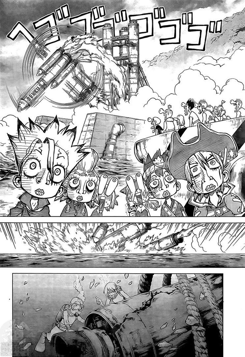 Dr. Stone Manga Chapter 215 page 12 - Long, Long Road scene