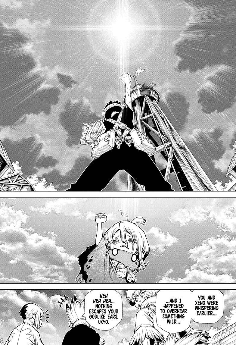 Dr. Stone Manga Chapter 217 page 16 - Science Underdogs scene