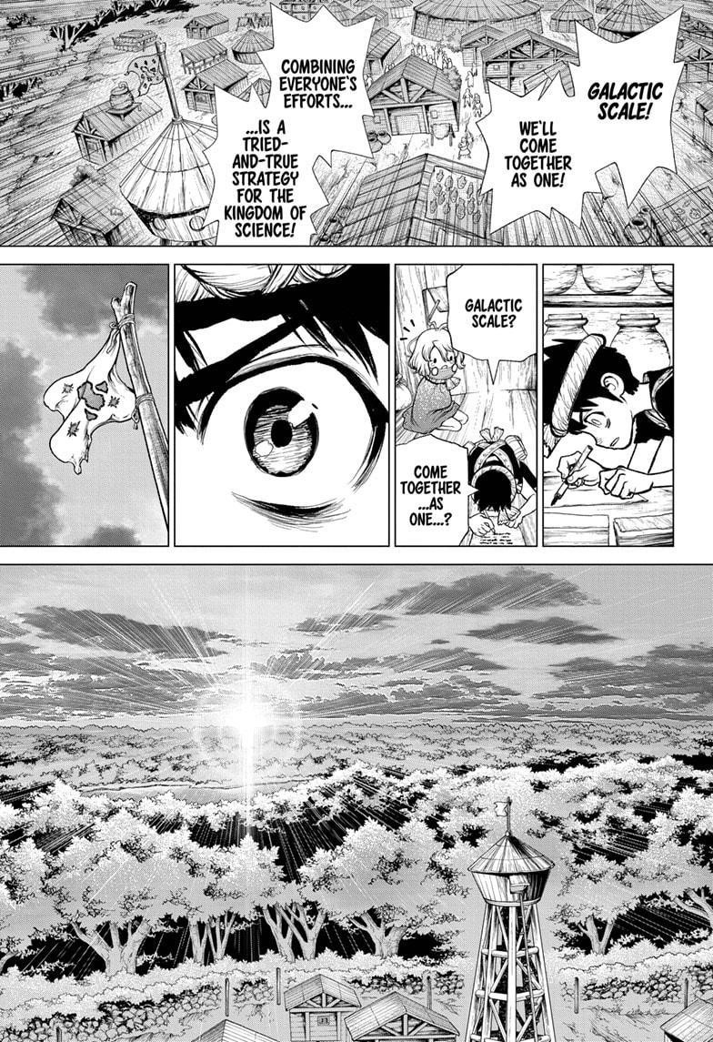 Dr. Stone Manga Chapter 217 page 3 - Science Underdogs scene