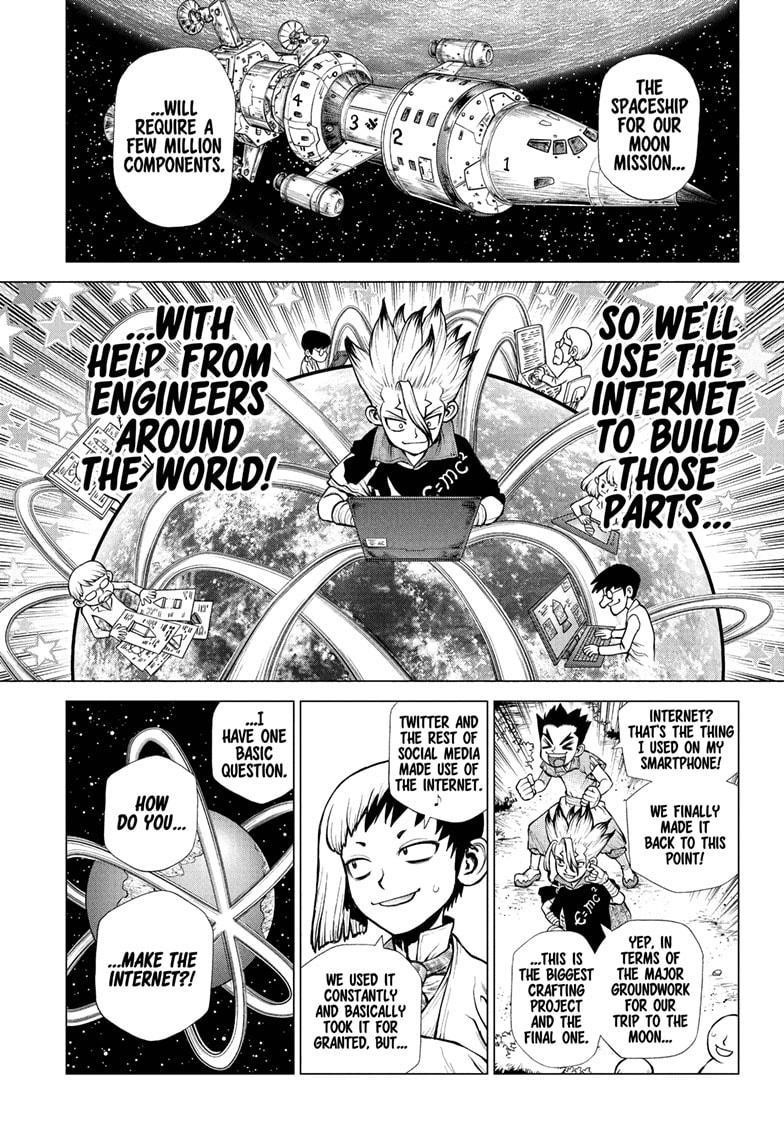 Dr. Stone Manga Chapter 218 page 1 - WWW scene