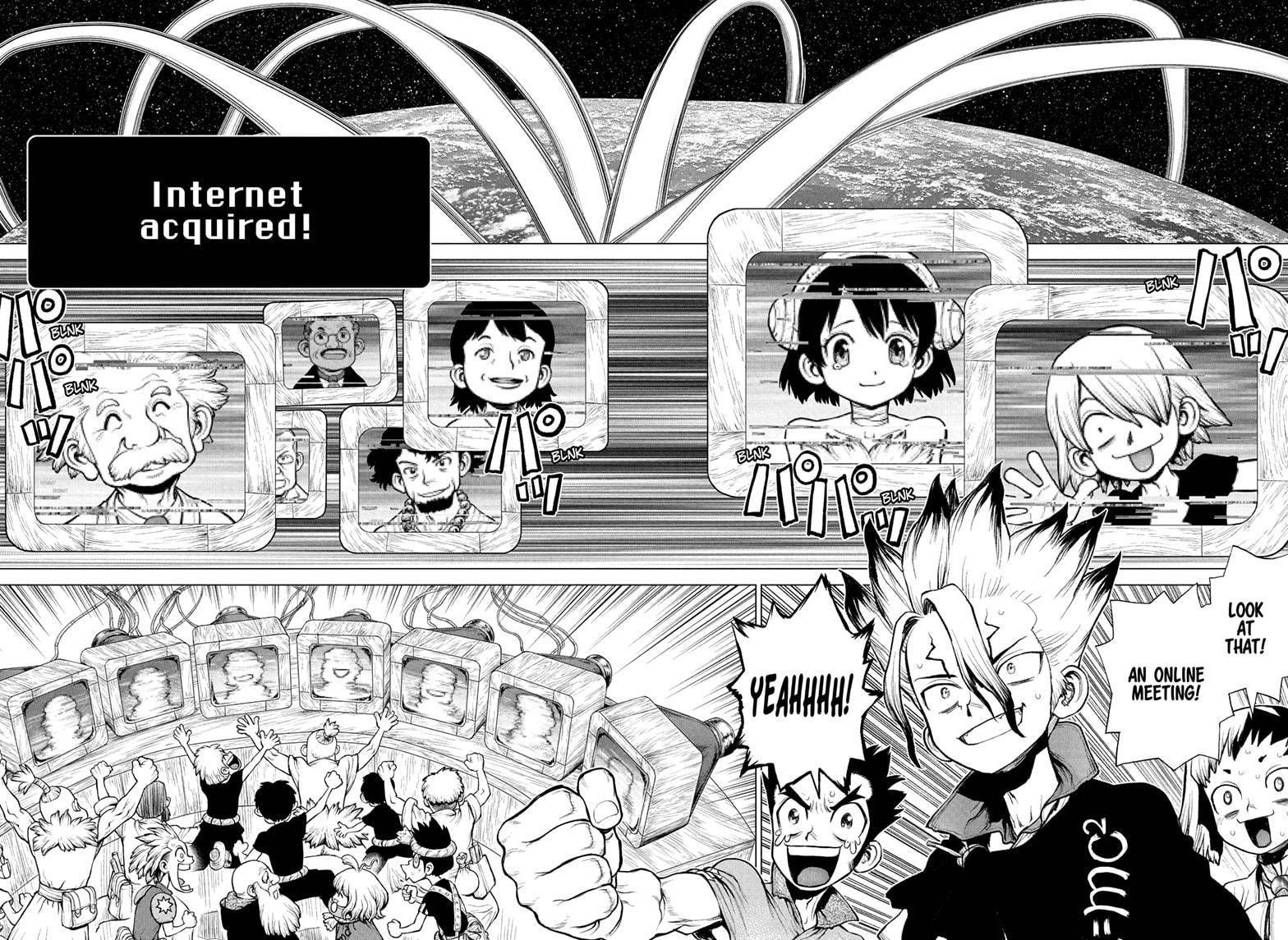 Dr. Stone Manga Chapter 218 page 11 - WWW scene