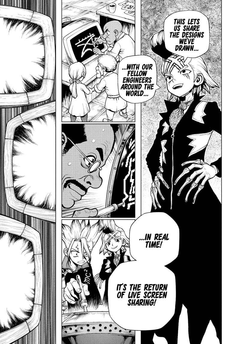 Dr. Stone Manga Chapter 218 page 15 - WWW scene