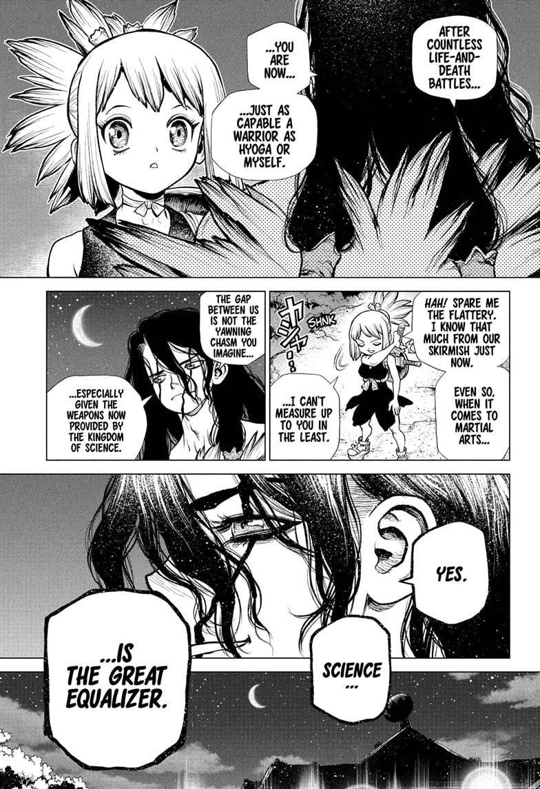 Dr. Stone Manga Chapter 219 page 16 - Three Heroes scene