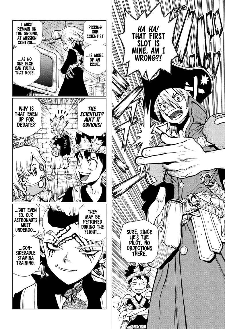 Dr. Stone Manga Chapter 219 page 4 - Three Heroes scene