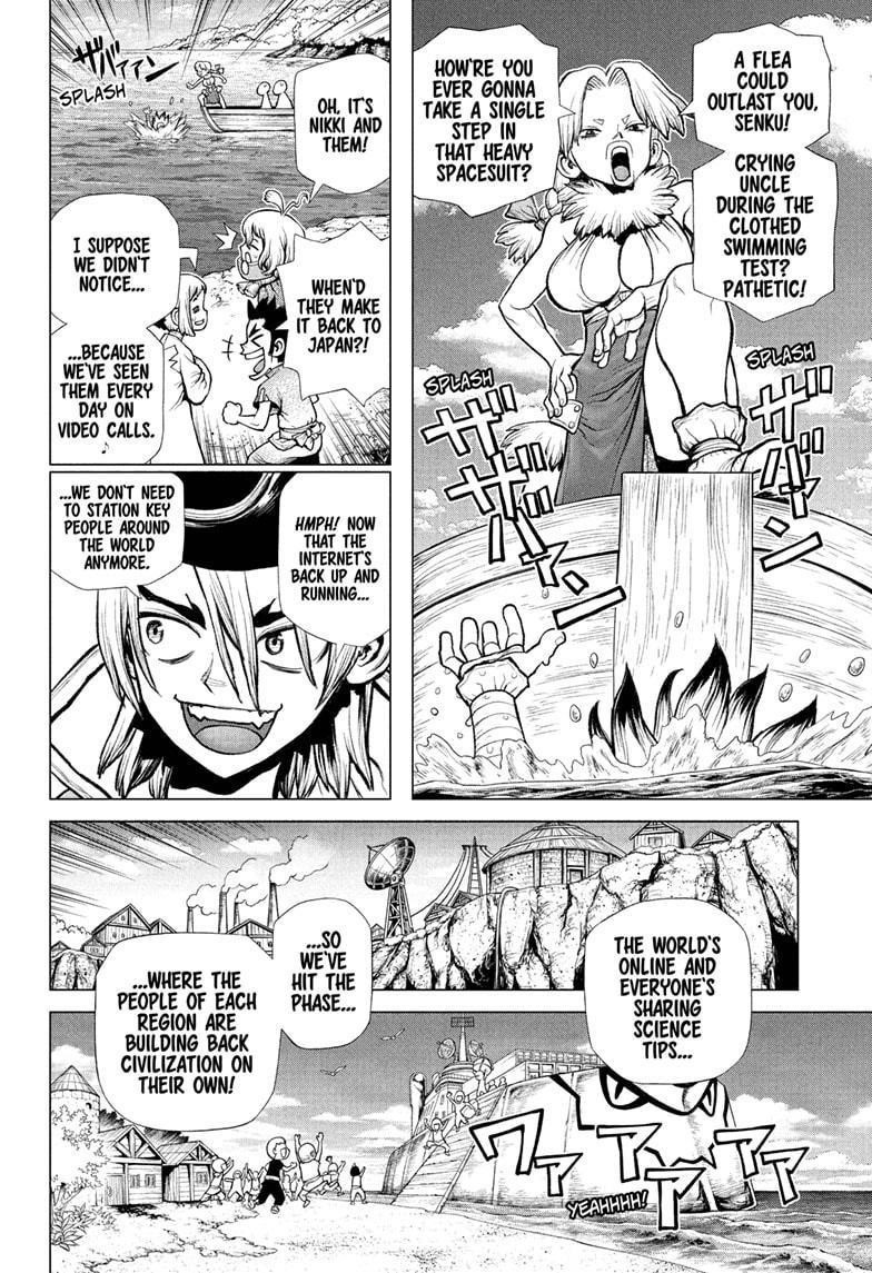 Dr. Stone Manga Chapter 219 page 6 - Three Heroes scene