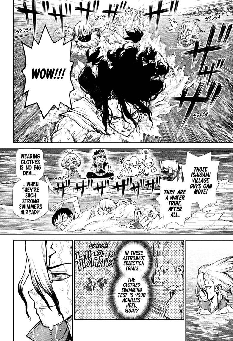 Dr. Stone Manga Chapter 219 page 8 - Three Heroes scene