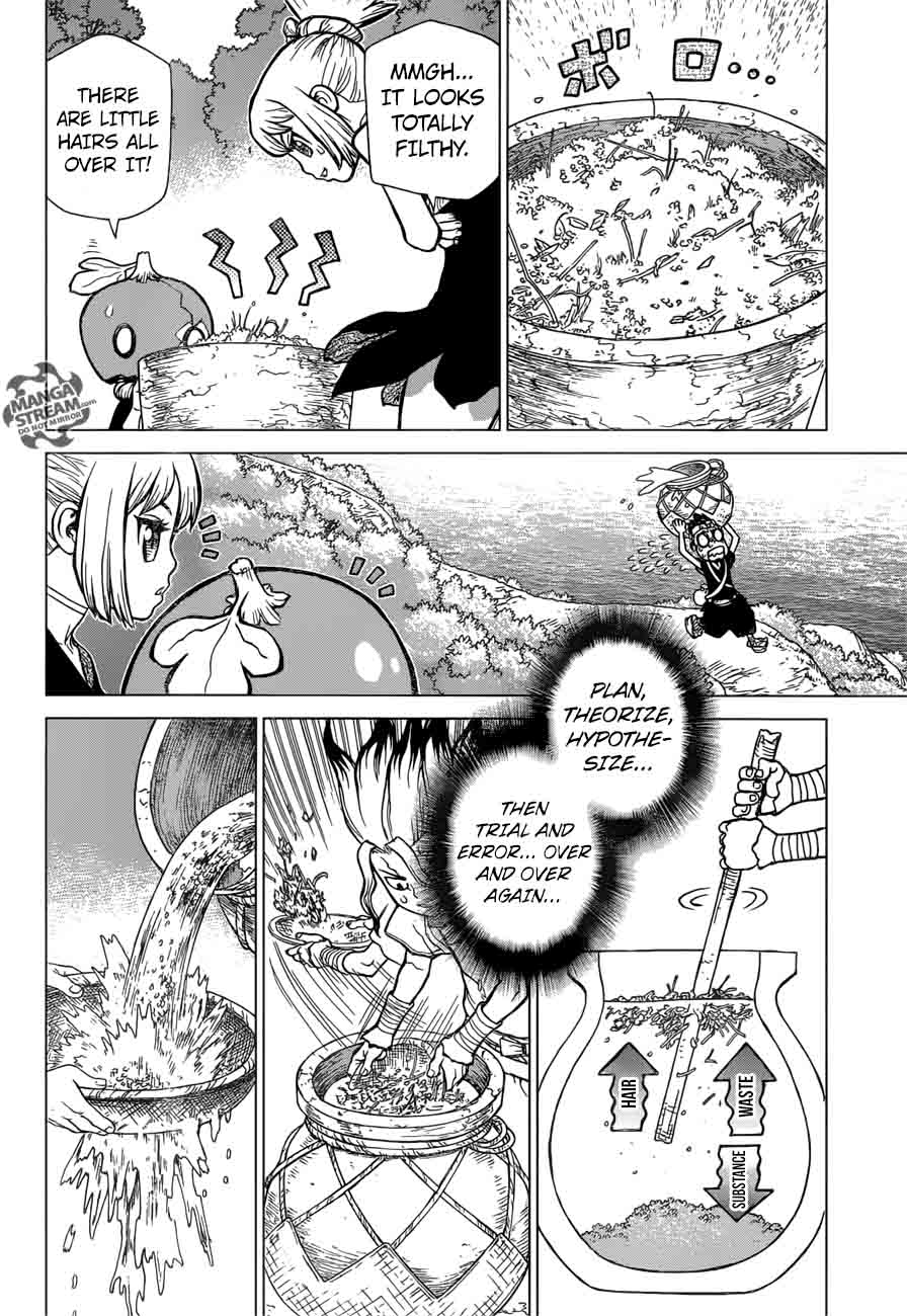 Dr. Stone Manga Chapter 22 page 12 - Survival Gourmet scene
