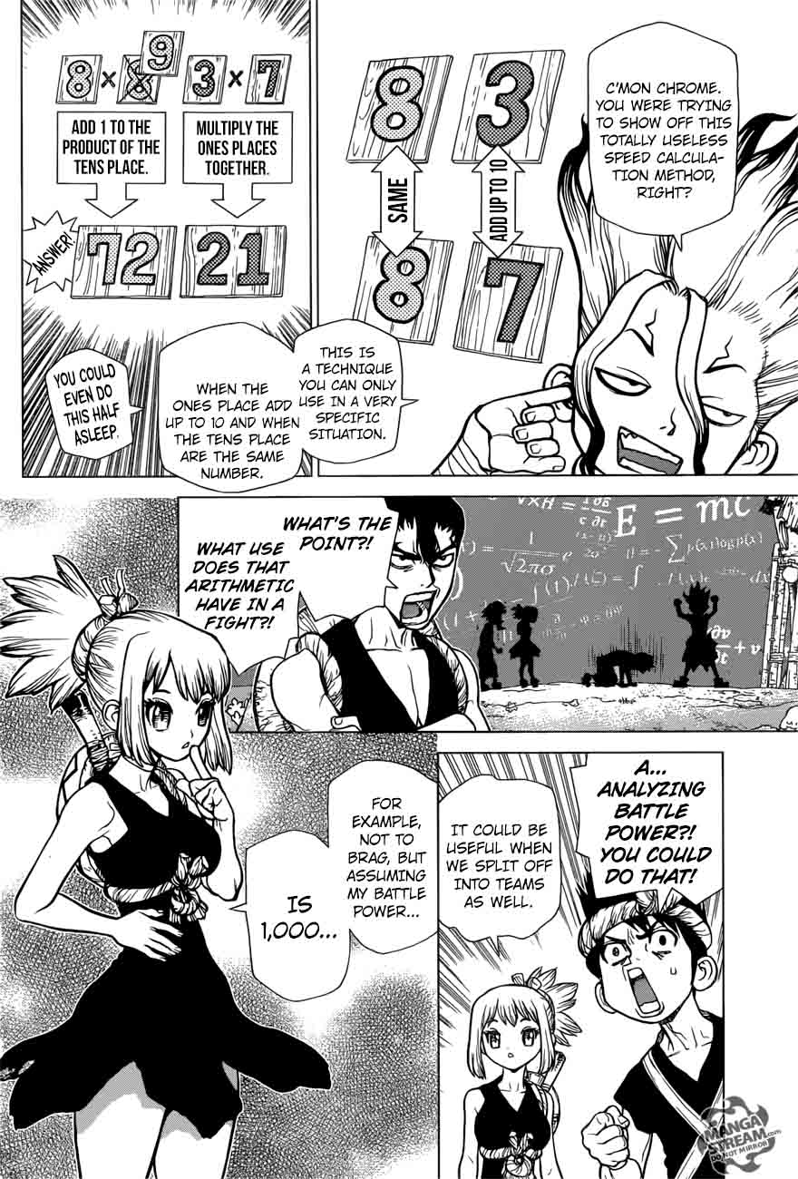 Dr. Stone Manga Chapter 22 page 23 - Survival Gourmet scene