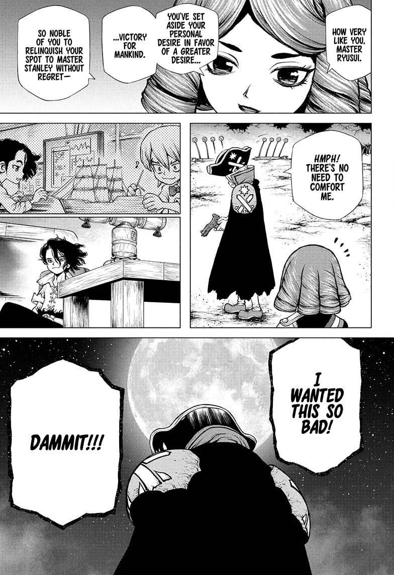 Dr. Stone Manga Chapter 221 page 15 - Entrusting It All scene