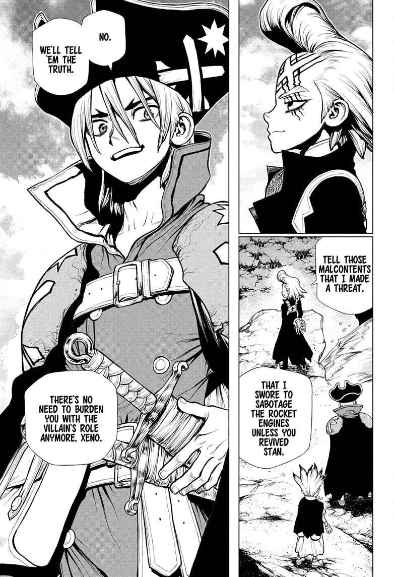 Dr. Stone Manga Chapter 221 page 7 - Entrusting It All scene