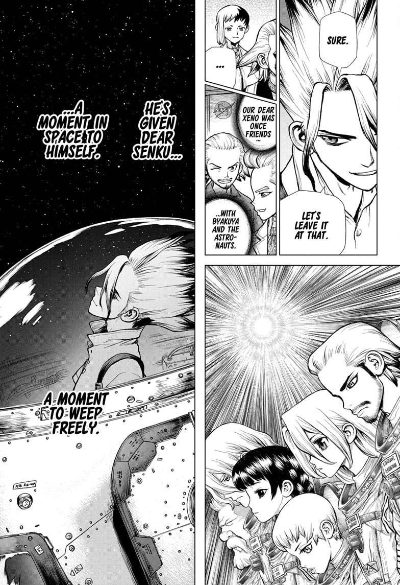 Dr. Stone Manga Chapter 224 page 9 - In Space scene