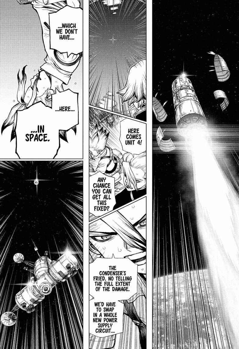 Dr. Stone Manga Chapter 225 page 9 - Docking scene