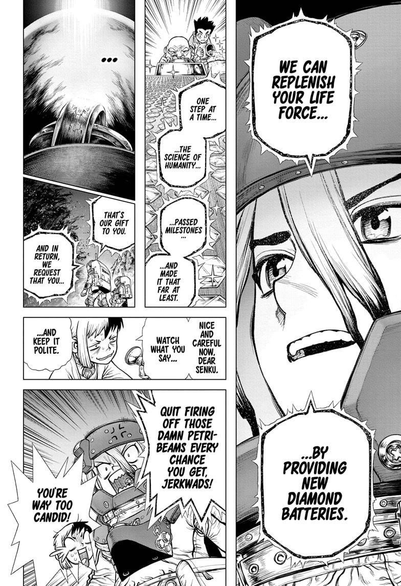 Dr. Stone Manga Chapter 228 page 12 - Life Stone scene