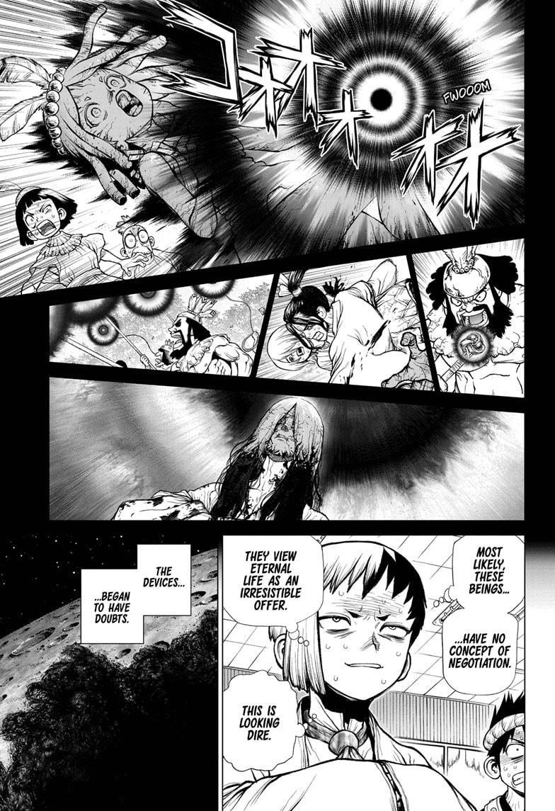 Dr. Stone Manga Chapter 229 page 12 - Why-Man scene