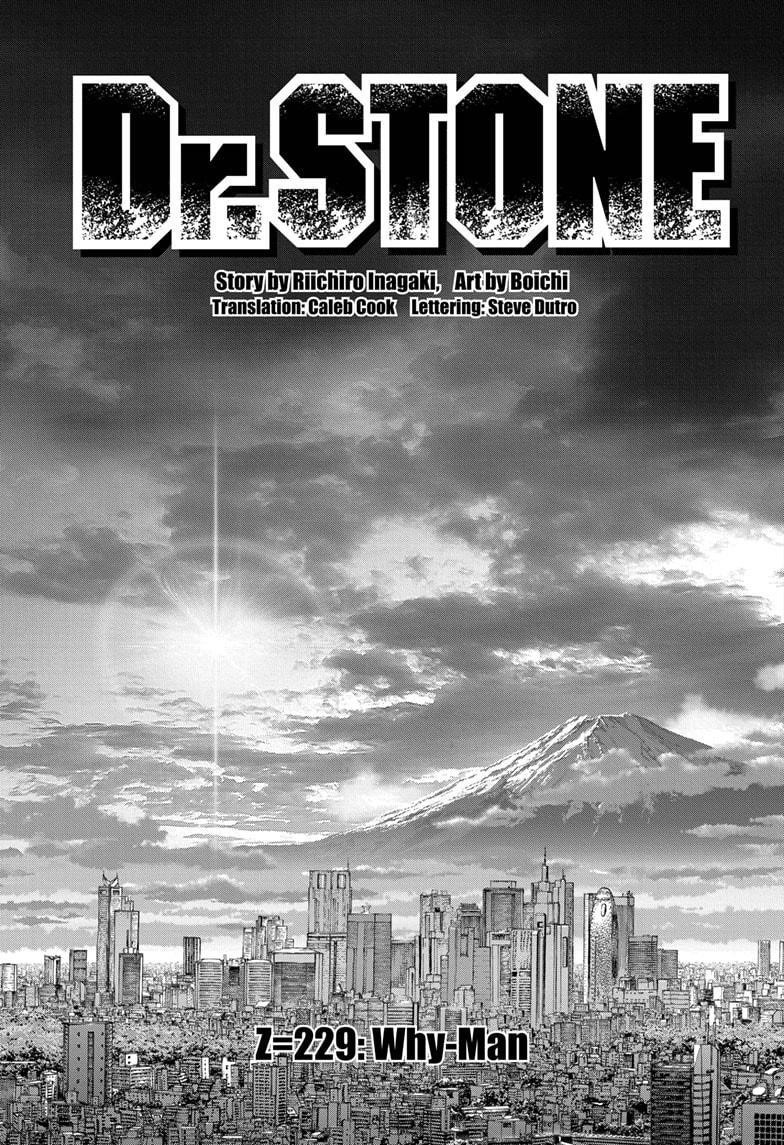 Dr. Stone Manga Chapter 229 page 3 - Why-Man scene