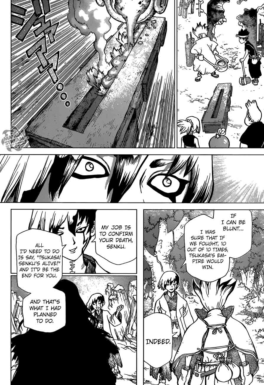 Dr. Stone Manga Chapter 23 page 15 - The Smooth Talker scene