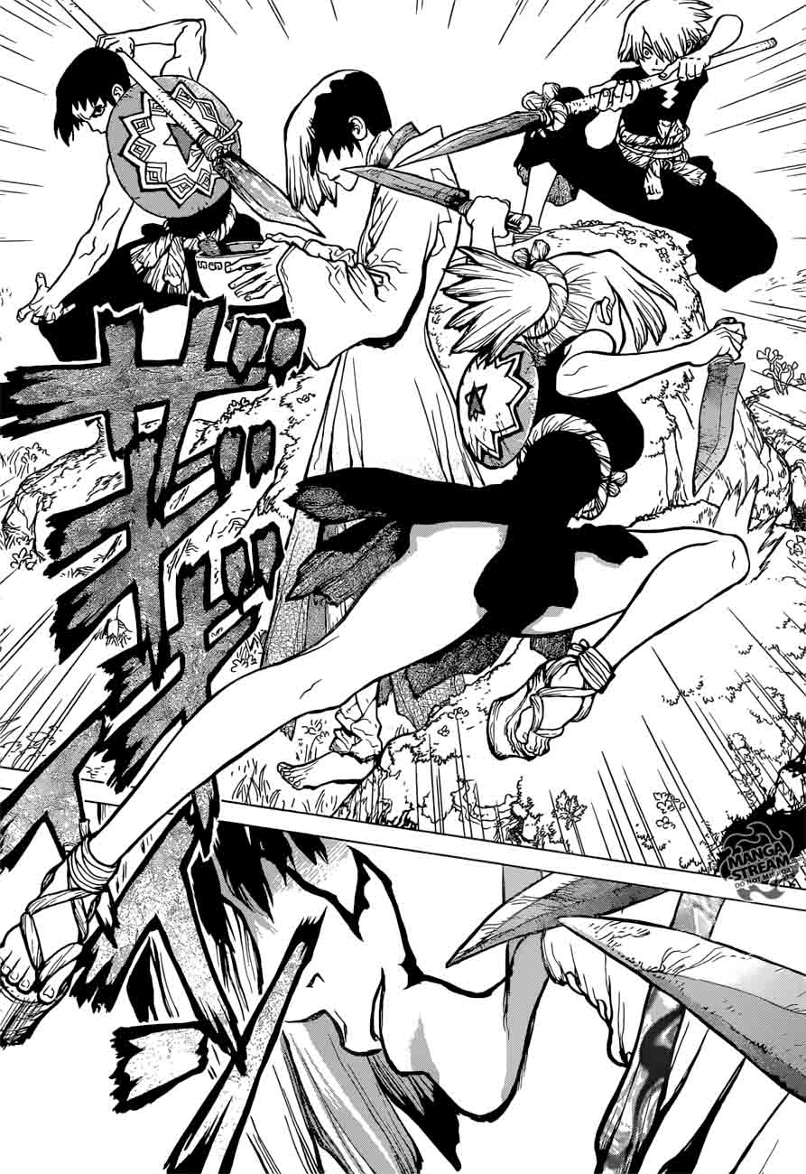 Dr. Stone Manga Chapter 23 page 7 - The Smooth Talker scene