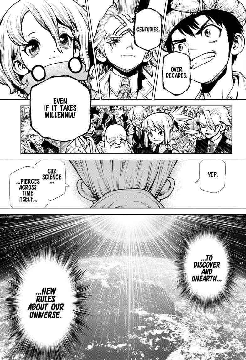 Dr. Stone Manga Chapter 232 page 20 - Final Chapter: Dr. STONE scene
