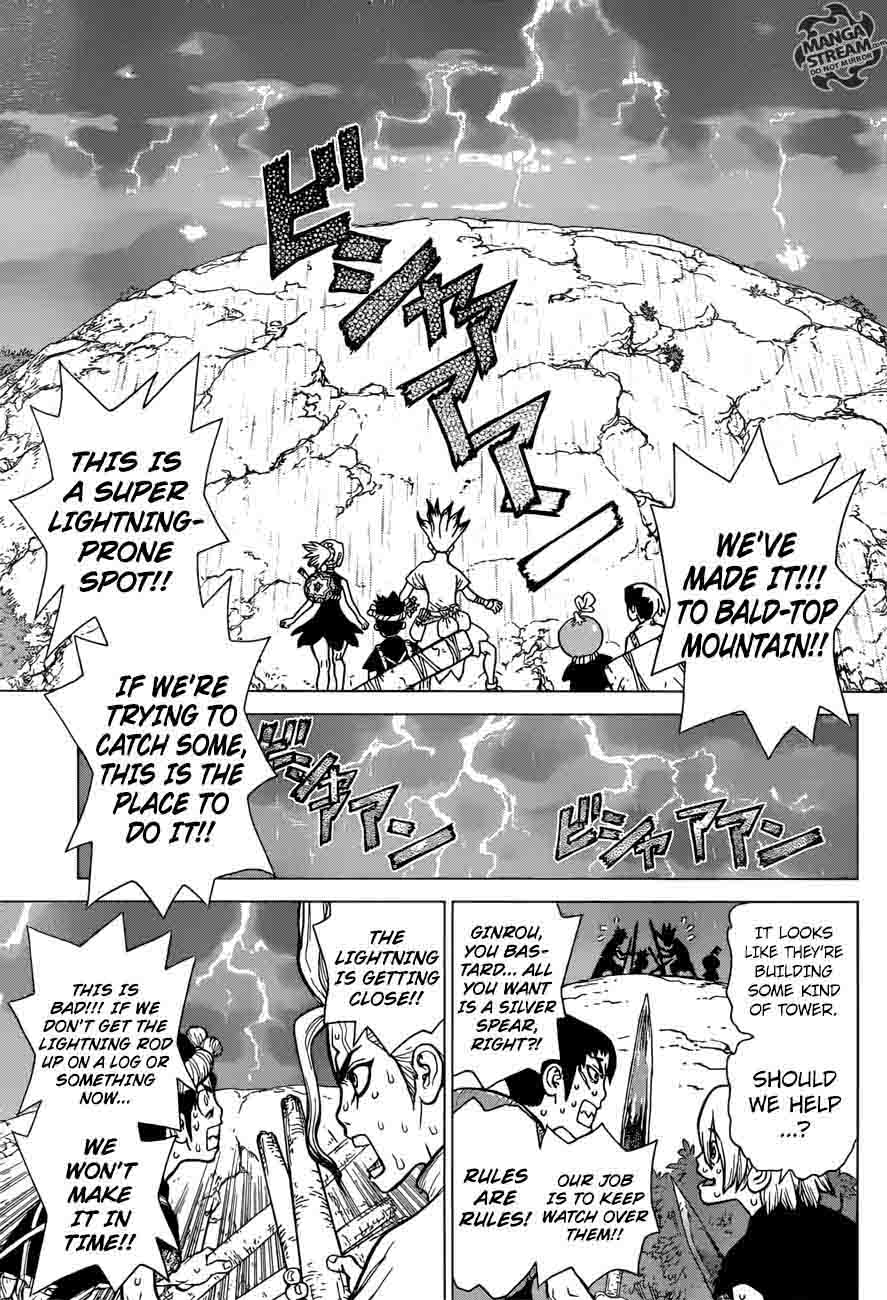 Dr. Stone Manga Chapter 24 page 15 - Lightning Speed!! scene