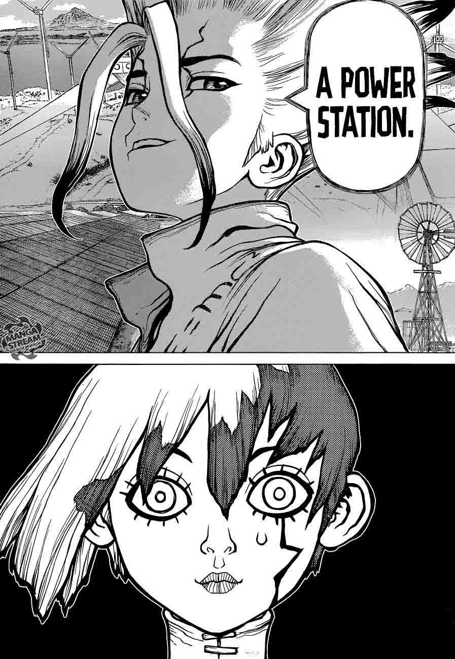 Dr. Stone Manga Chapter 24 page 4 - Lightning Speed!! scene