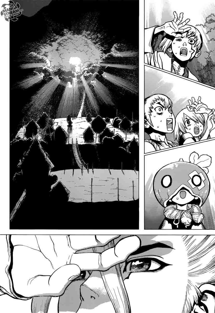 Dr. Stone Manga Chapter 25 page 17 - By These Hands, the Light of Science scene