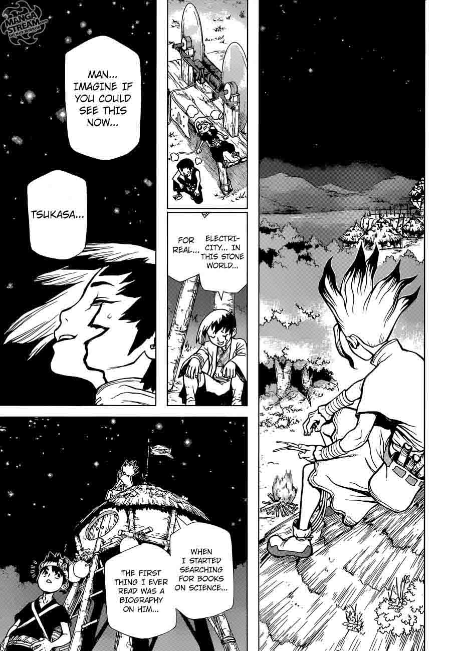 Dr. Stone Manga Chapter 25 page 18 - By These Hands, the Light of Science scene