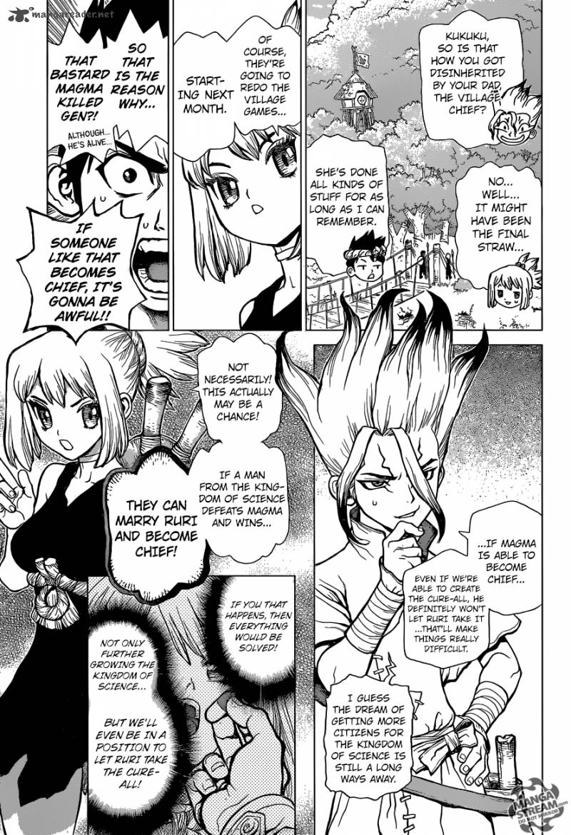 Dr. Stone Manga Chapter 27 page 10 - A Certain Scientist's Wish scene