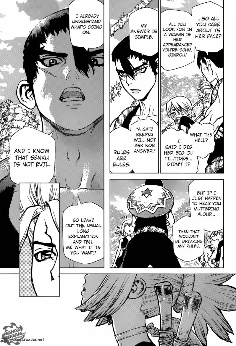 Dr. Stone Manga Chapter 27 page 12 - A Certain Scientist's Wish scene