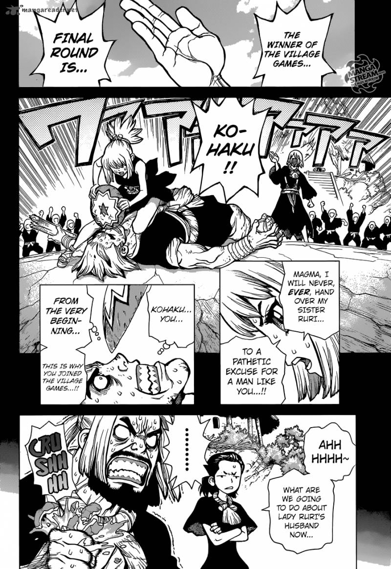 Dr. Stone Manga Chapter 27 page 9 - A Certain Scientist's Wish scene