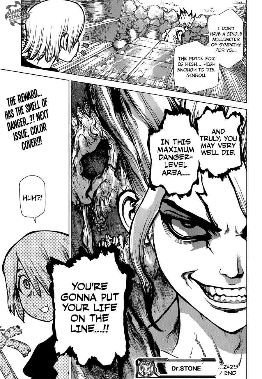 Dr. Stone Manga Chapter 29 page 19 - Senku's Lab scene
