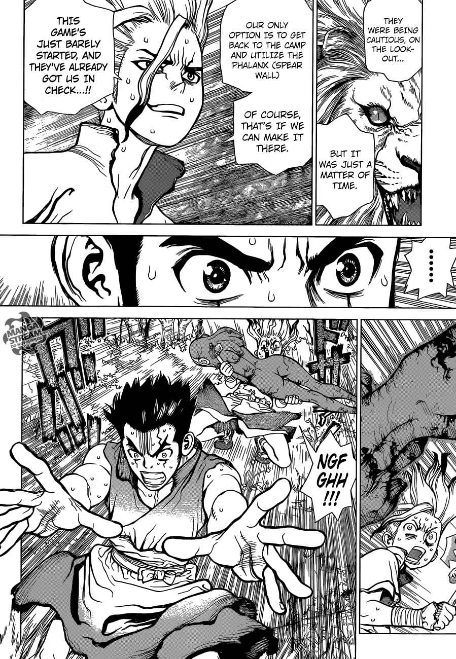 Dr. Stone Manga Chapter 3 page 10 - King of The Stone World scene
