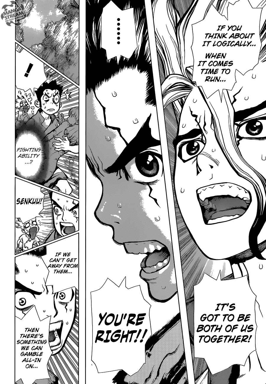 Dr. Stone Manga Chapter 3 page 12 - King of The Stone World scene