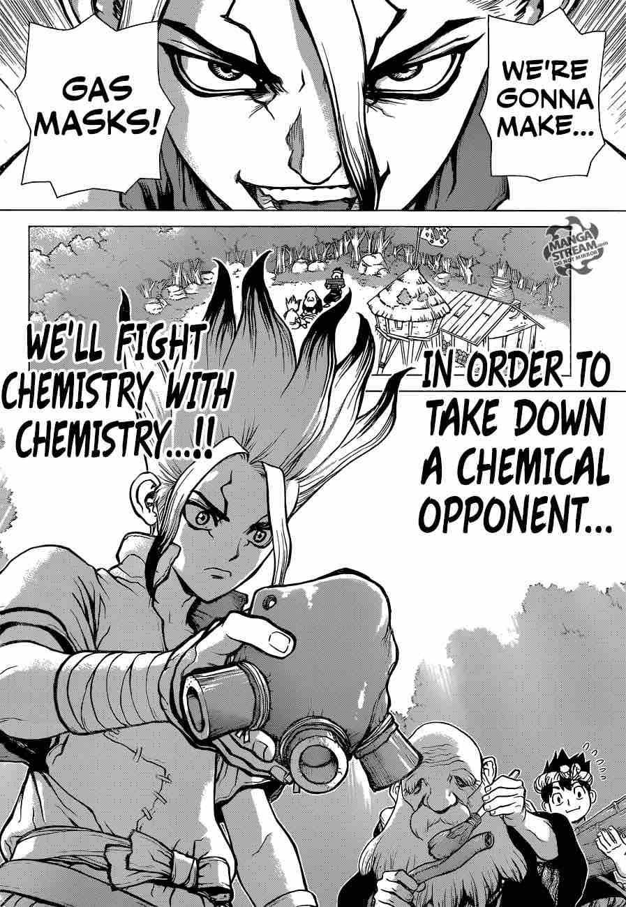 Dr. Stone Manga Chapter 30 page 17 - Death Green scene